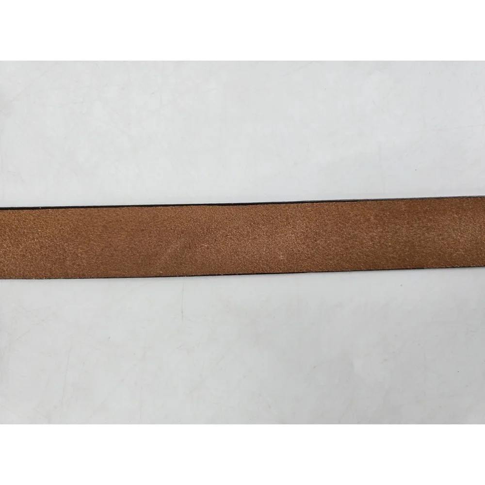 NEW VTG Brown U.S.A Belt Genuine Top Grain Cowhide Leather‎ - Gold Sz 40 - 5092